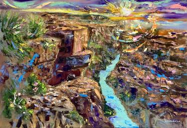 Original Abstract Landscape Paintings by Irakli Kakhadze