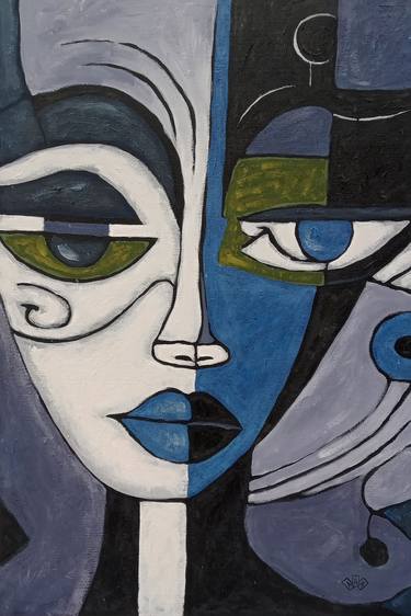 Original Cubism Abstract Paintings by Anna Alekberova