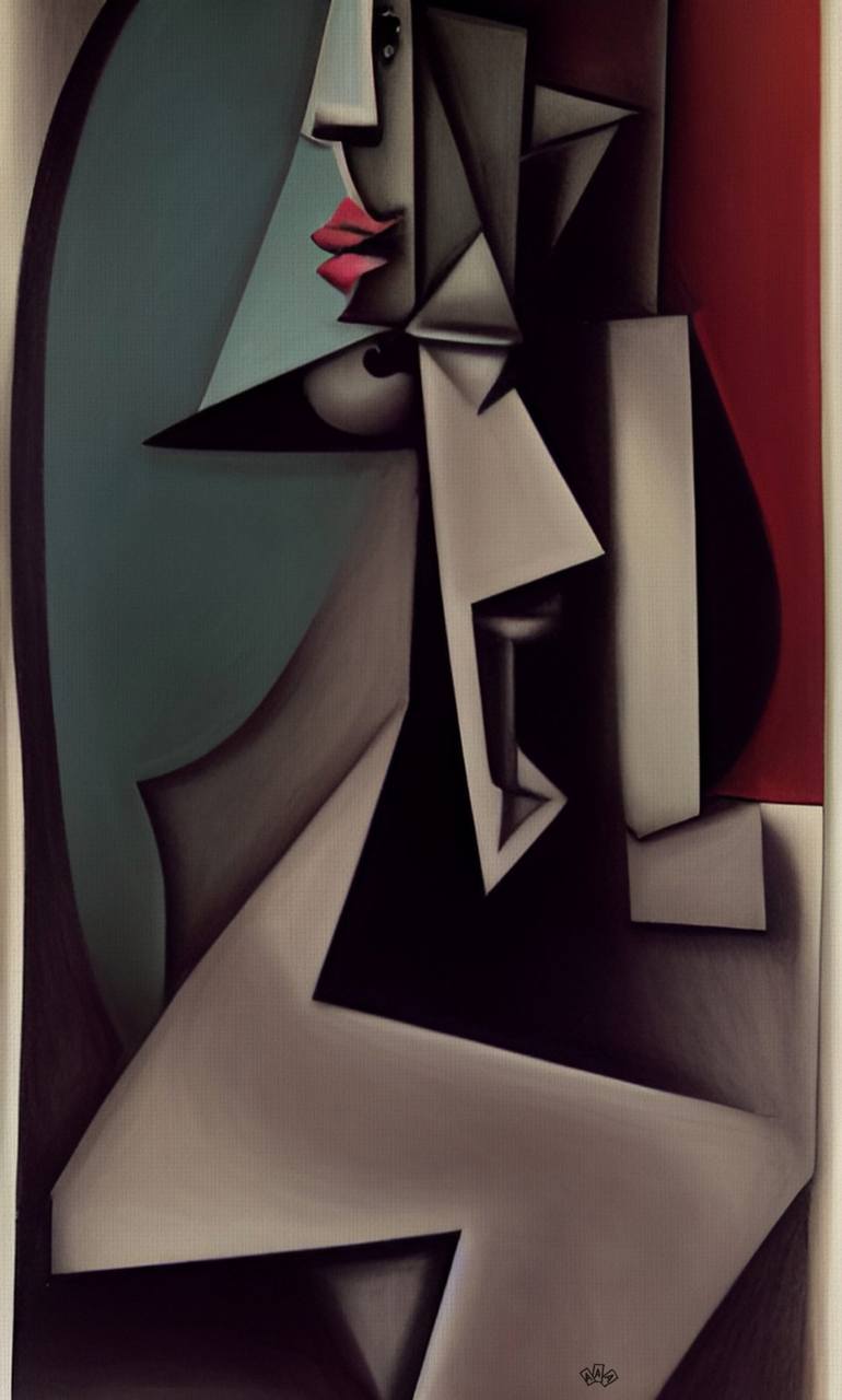Print of Cubism Abstract Paintings by Anna Alekberova