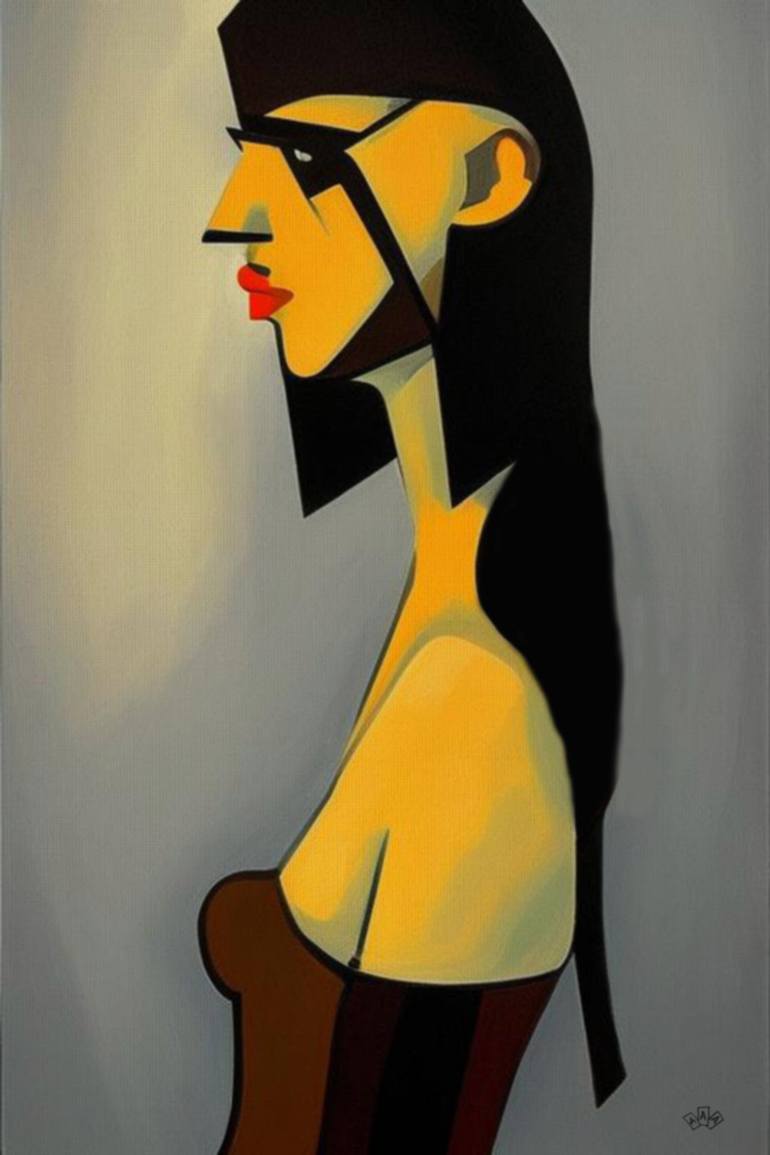 Print of Cubism Abstract Paintings by Anna Alekberova