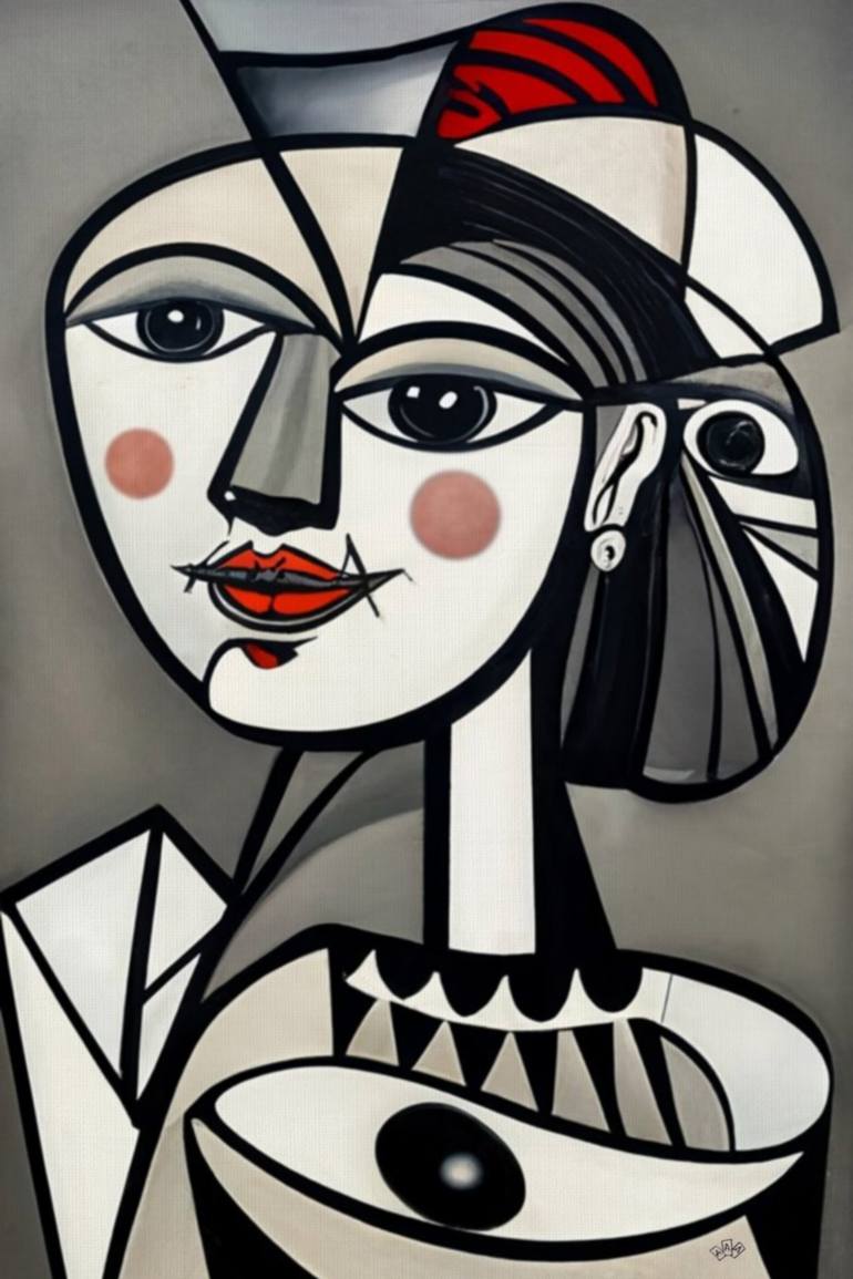 Print of Cubism Abstract Paintings by Anna Alekberova
