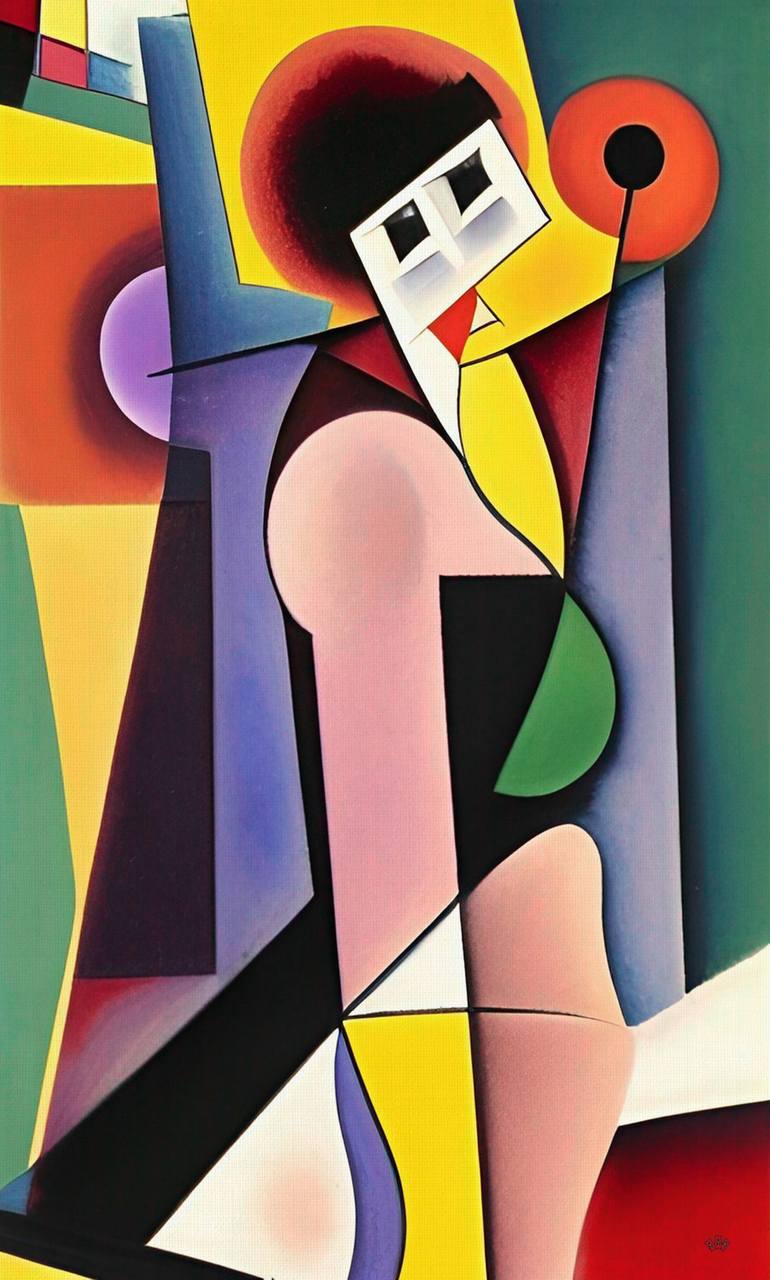 Print of Cubism Abstract Paintings by Anna Alekberova