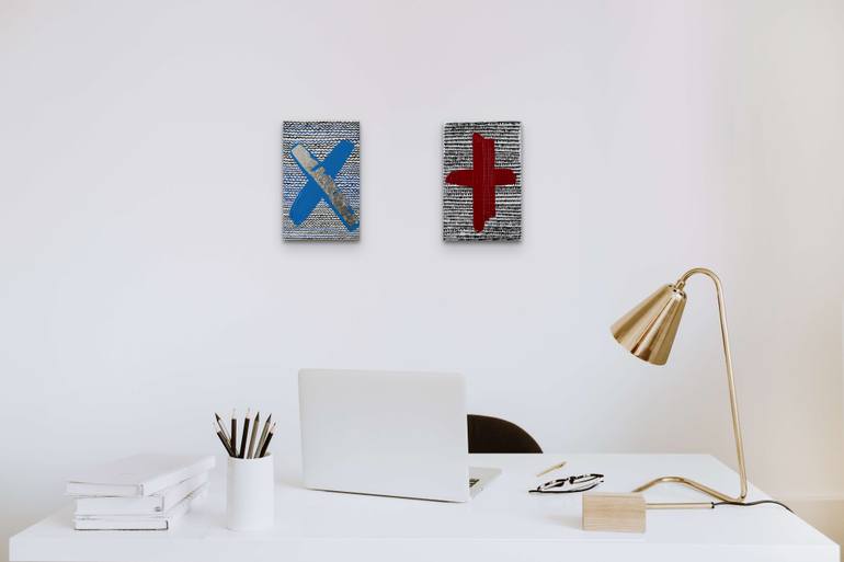 Original Abstract Geometric Painting by Yulia Struina
