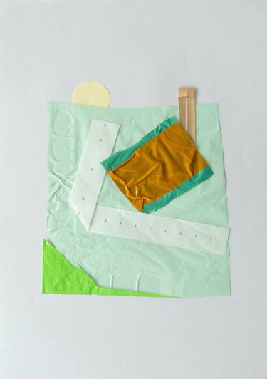 Original Geometric Abstract Collage by Wei Li Leow