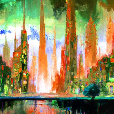 Print of Abstract Expressionism Architecture Digital by Arthur Tumushime