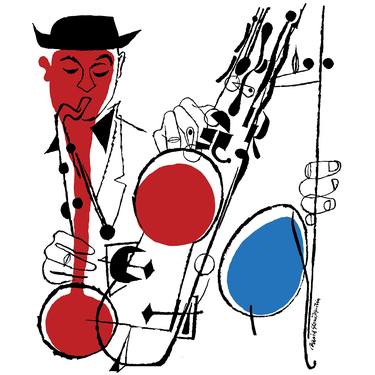 Original Modernism Music Printmaking by Jazzfest Gallery