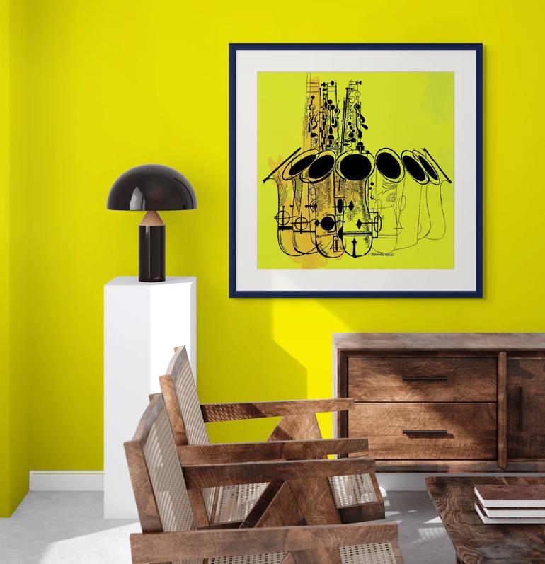 Original Modernism Music Printmaking by Jazzfest Gallery