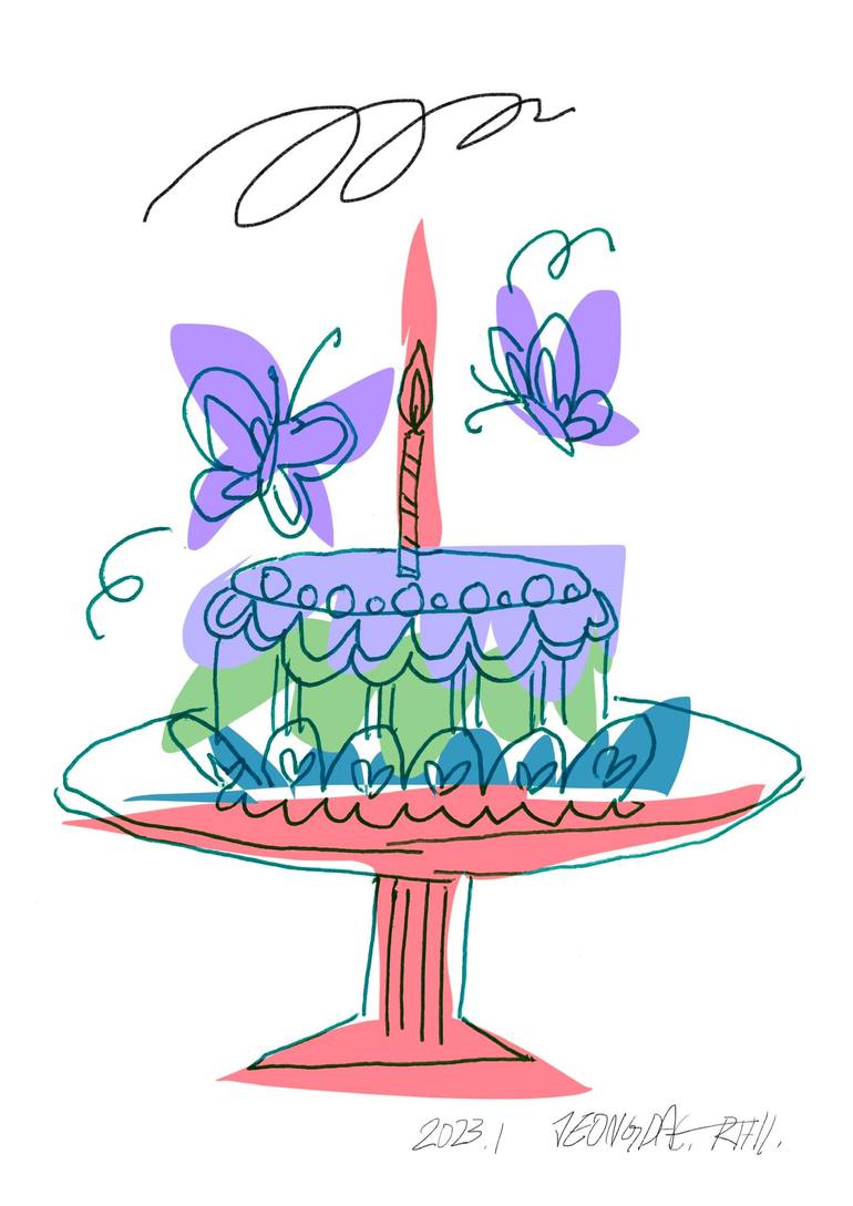 Birthday Cake Coloring Page | Easy Drawing Guides-saigonsouth.com.vn