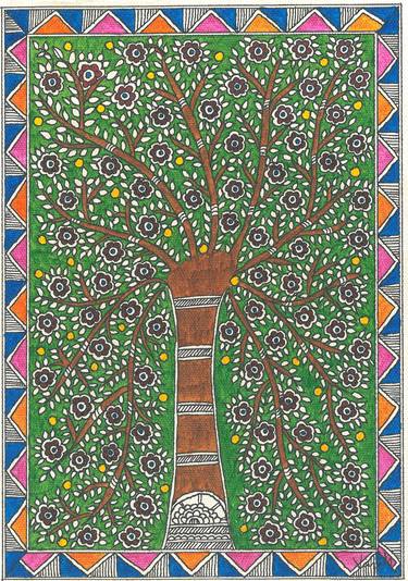 Traditional Indian Madhubani Tree thumb