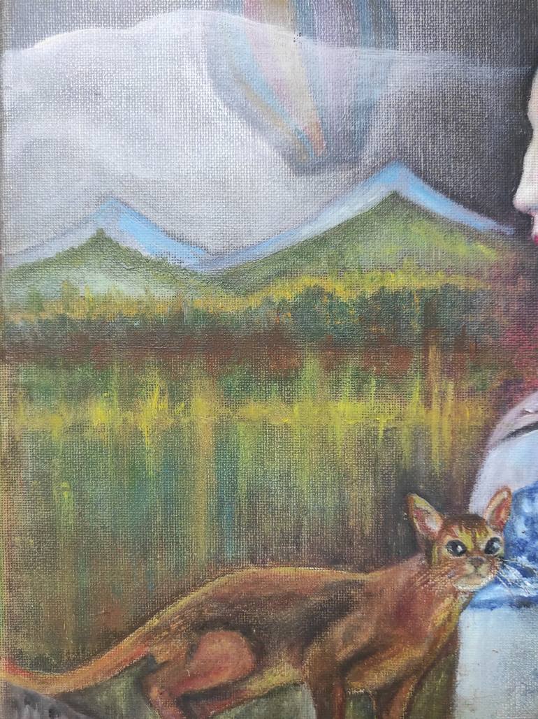 Original Impressionism People Painting by Inga Jelisejeva