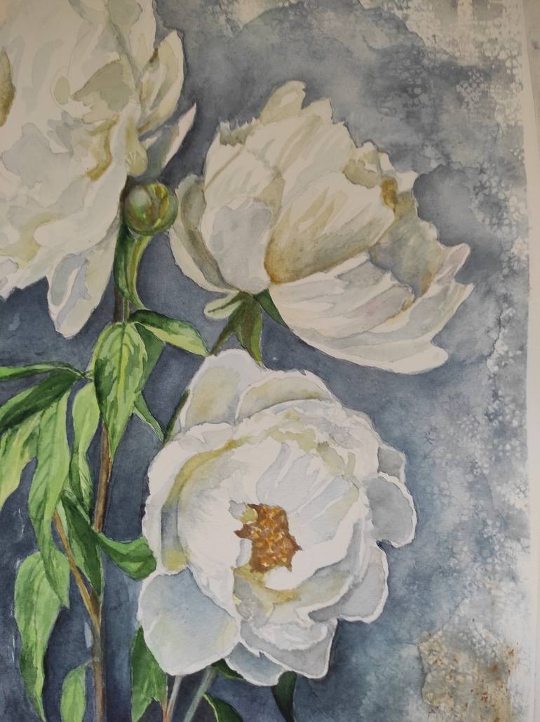 Original Contemporary Botanic Painting by Inga Jelisejeva