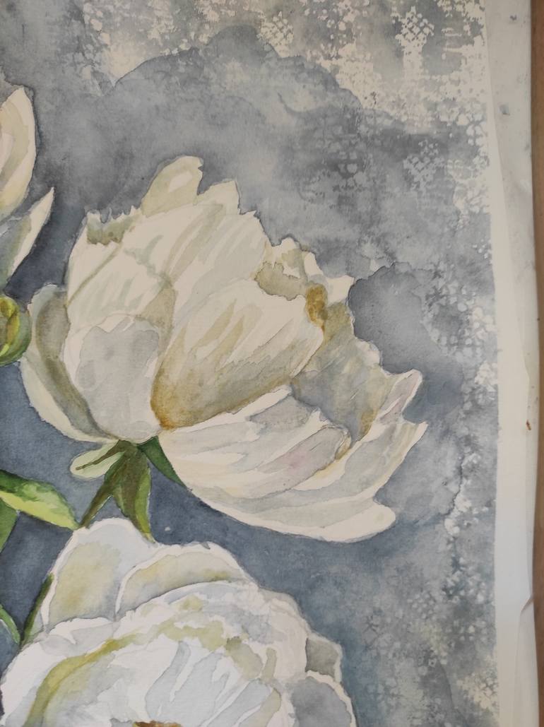 Original Contemporary Botanic Painting by Inga Jelisejeva