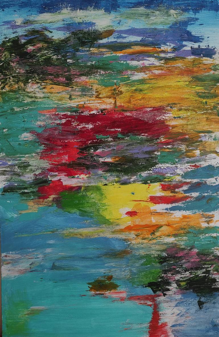 Original Abstract Expressionism Abstract Painting by Inga Jelisejeva