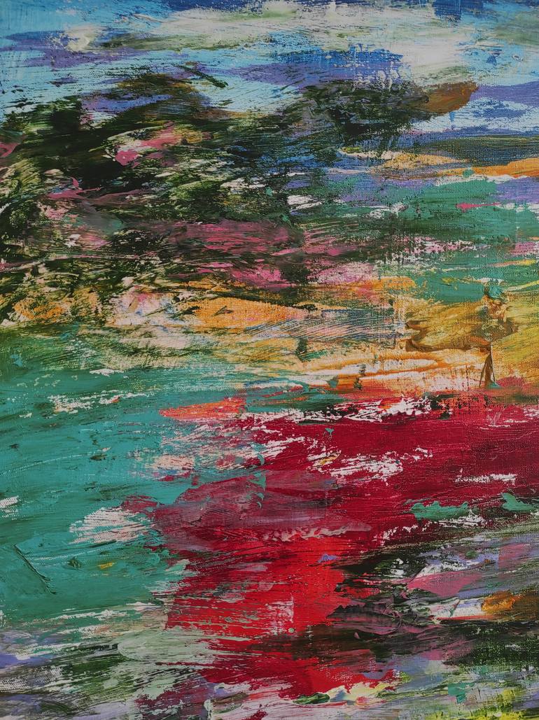 Original Abstract Expressionism Abstract Painting by Inga Jelisejeva