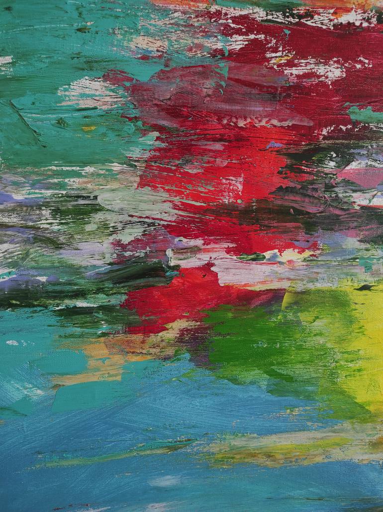 Original Abstract Expressionism Abstract Painting by Inga Jelisejeva