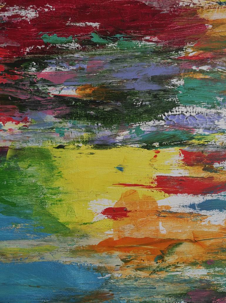 Original Abstract Expressionism Abstract Painting by Inga Jelisejeva