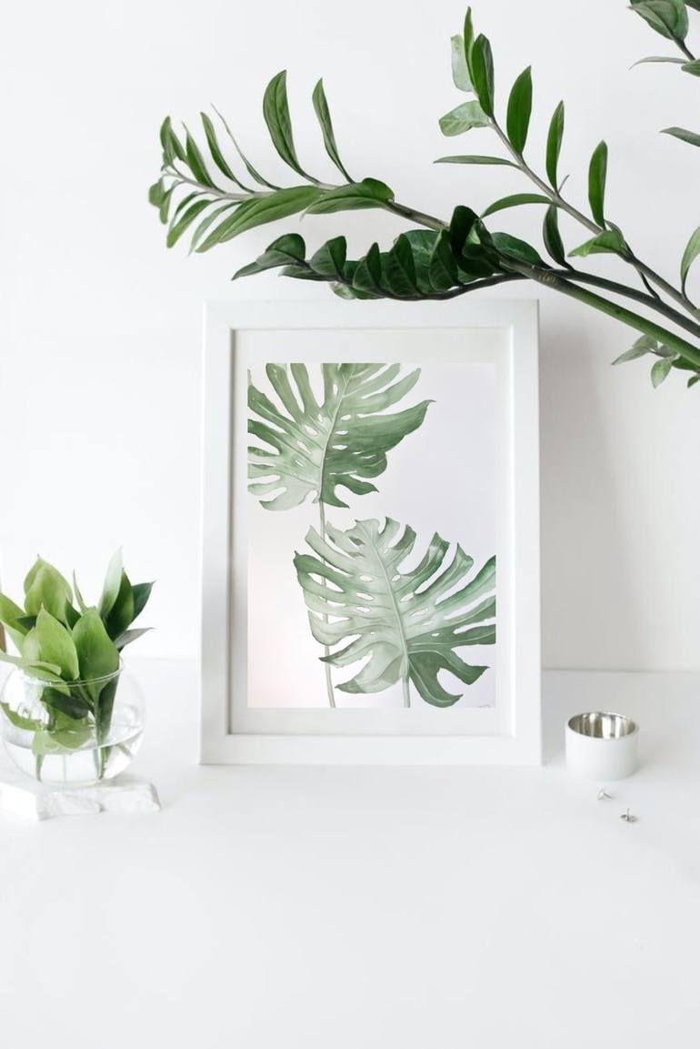 Original Art Deco Nature Painting by Dariya Pavlenko
