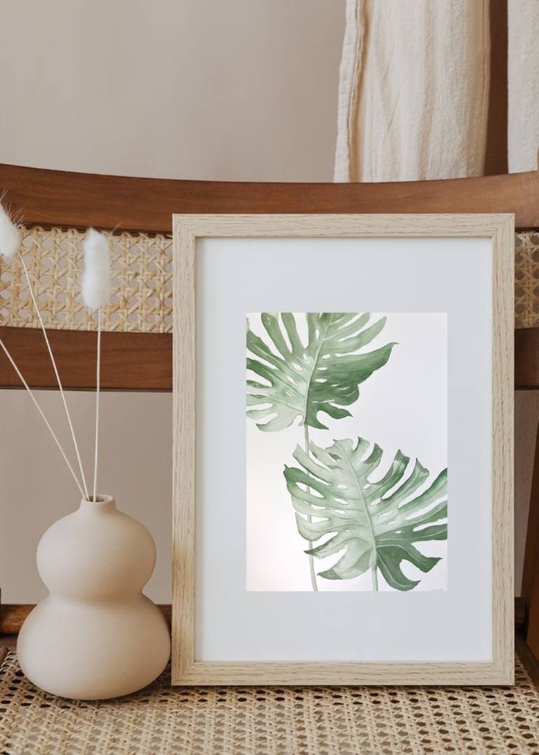 Original Art Deco Nature Painting by Dariya Pavlenko