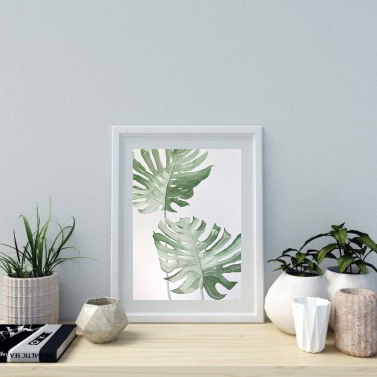 Original Art Deco Nature Painting by Dariya Pavlenko