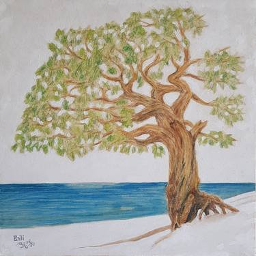 Original Illustration Tree Paintings by Dimitribali Pastpaintings