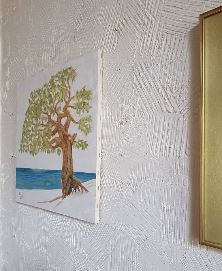 Original Contemporary Tree Painting by Dimitribali Pastpaintings