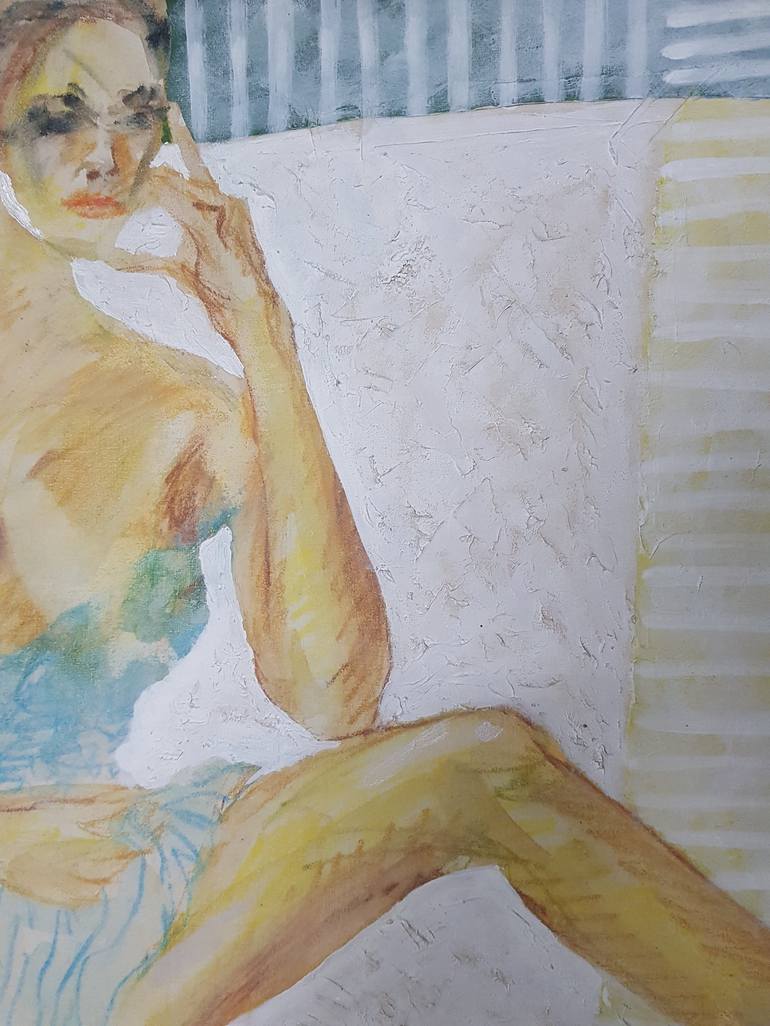 Original Contemporary Nude Painting by Dimitribali Pastpaintings