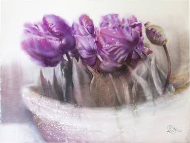Print of Realism Floral Paintings by Natalja Bluma