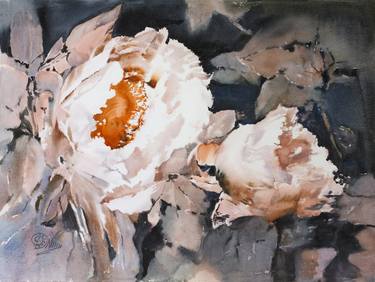 Original Fine Art Floral Paintings by Natalja Bluma