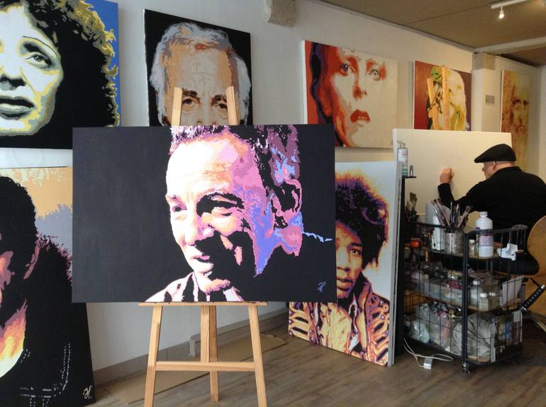 Original Figurative Pop Culture/Celebrity Painting by Hans Veltman