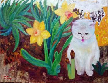 Original Expressionism Cats Paintings by Seo Yeongyeong