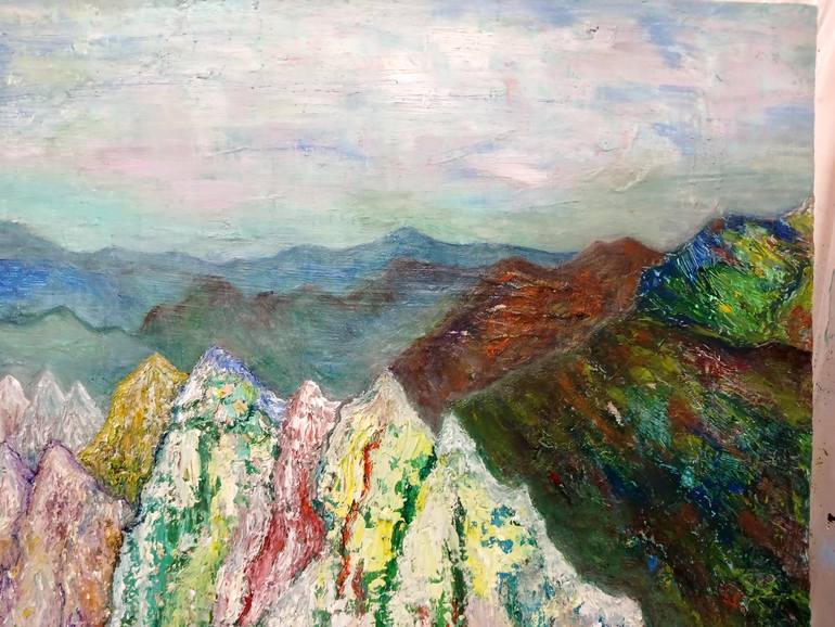 Original Abstract Expressionism Landscape Painting by Seo Yeongyeong