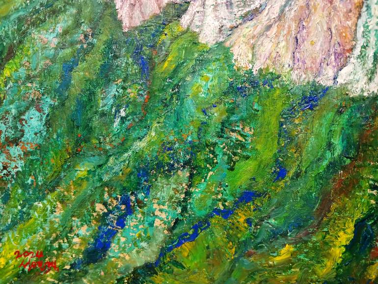 Original Abstract Expressionism Landscape Painting by Seo Yeongyeong