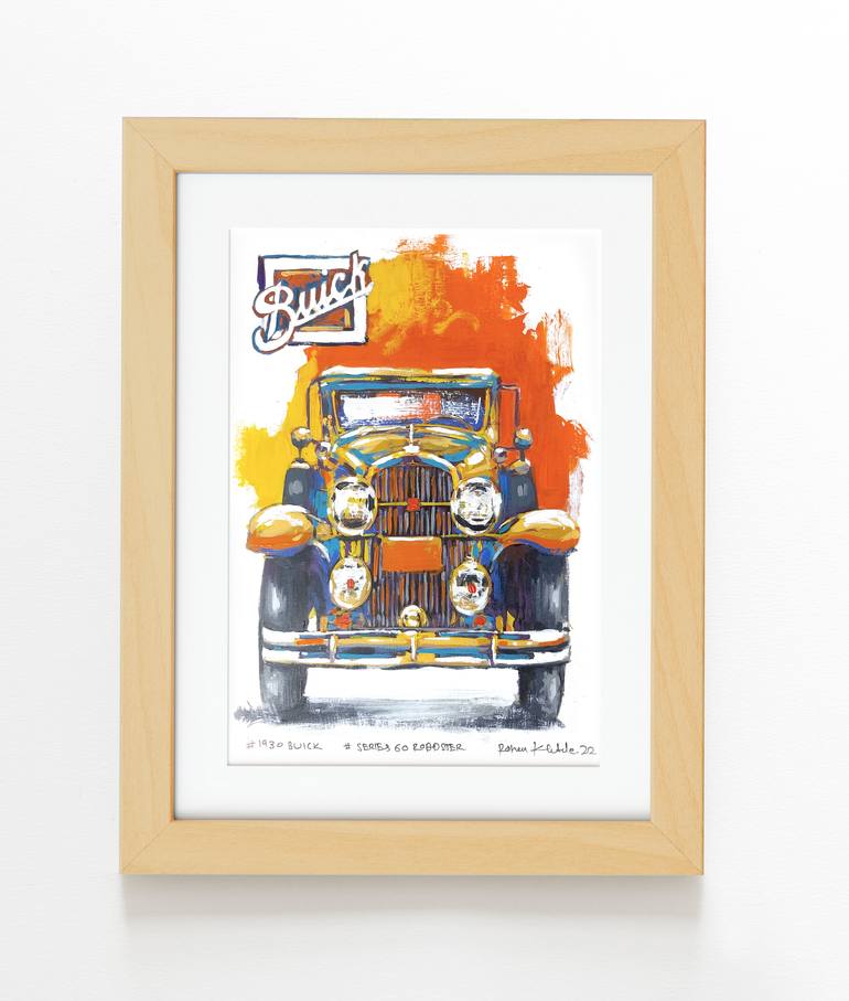Original Art Deco Transportation Painting by Rohan Khuntale