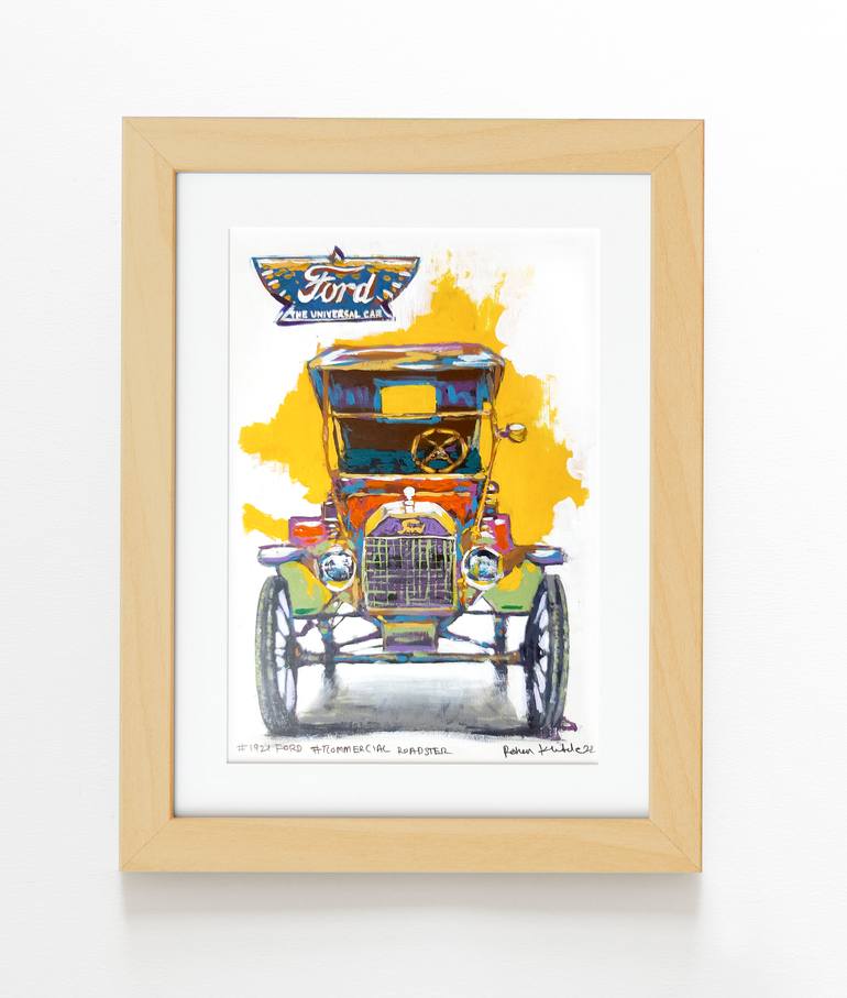 Original Art Deco Transportation Painting by Rohan Khuntale