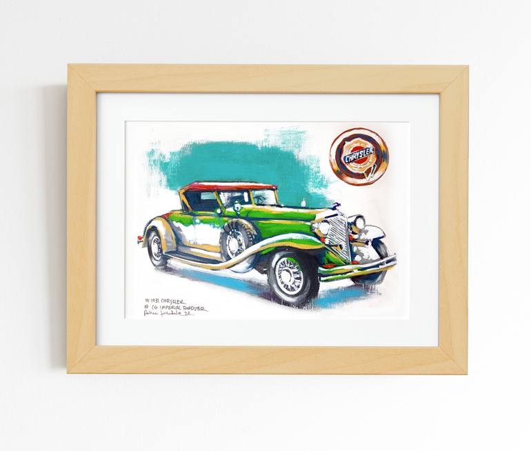 Original Art Deco Transportation Painting by Rohan Khuntale