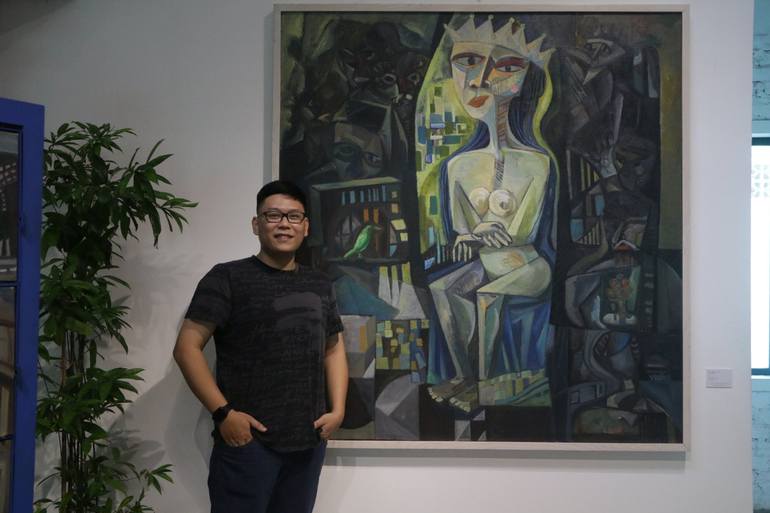 Original Cubism Time Painting by VIỆT Vũ Tuấn