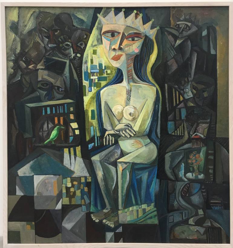 Original Cubism Time Painting by VIỆT Vũ Tuấn