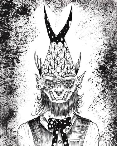 Original Expressionism Popular culture Drawing by Zaizhi Monfon