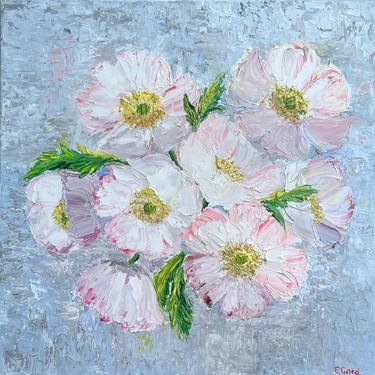 Original Abstract Floral Paintings by Elvira Gord