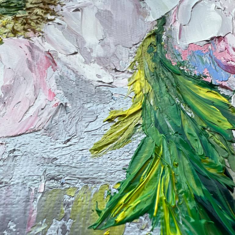 Original Abstract Floral Painting by Elvira Gord