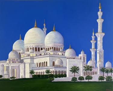 Grand Mosque Abu Dhabi islamic painting thumb