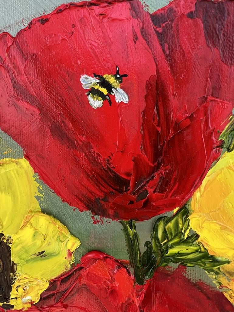 Original Impressionism Floral Painting by Elvira Gord