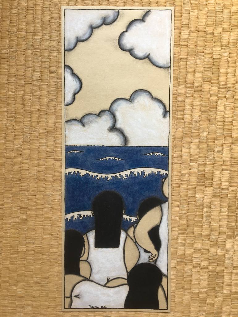 Original Art Deco Seascape Painting by Bruno Albert-Gondrand