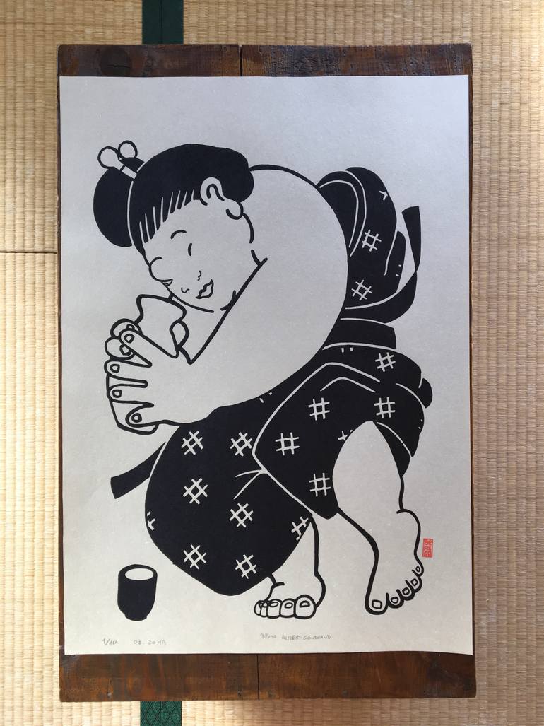 Original Contemporary Women Printmaking by Bruno Albert-Gondrand