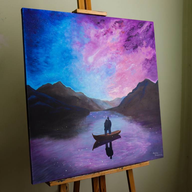Original Contemporary Love Painting by Madina Turlybekova