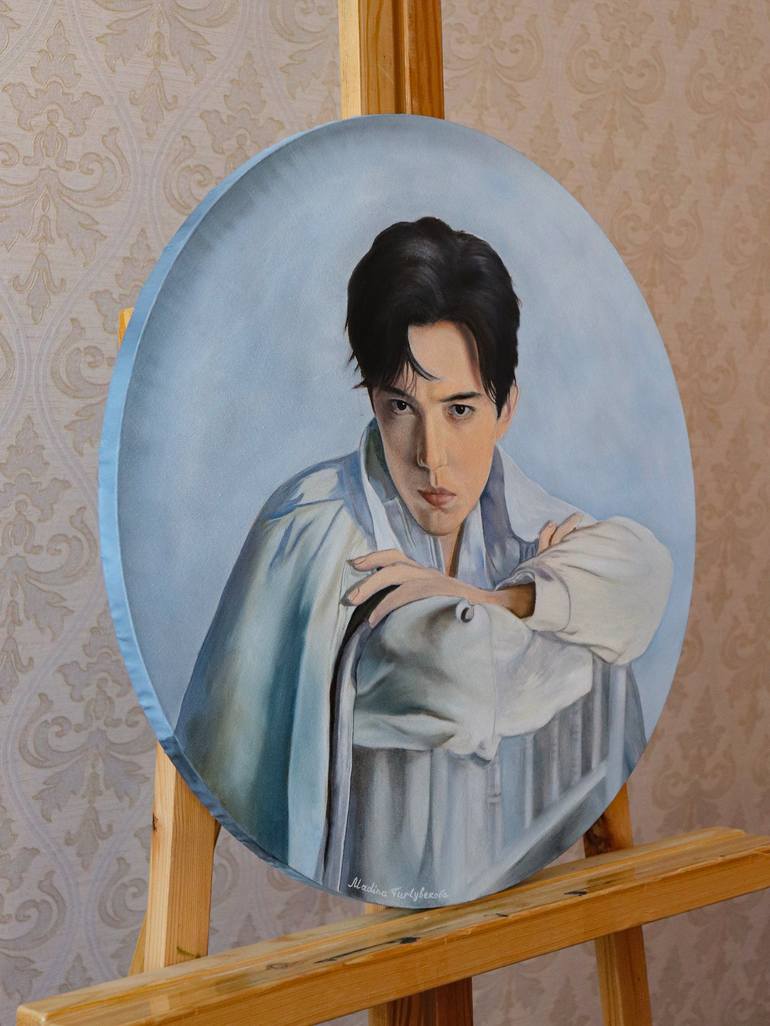 Original Portraiture Pop Culture/Celebrity Painting by Madina Turlybekova