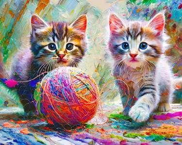 Original Artificial Intelligence Cats Digital by Colby Schmitz
