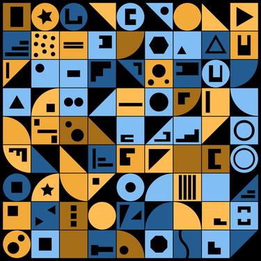 Print of Abstract Geometric Digital by Dave Stevens