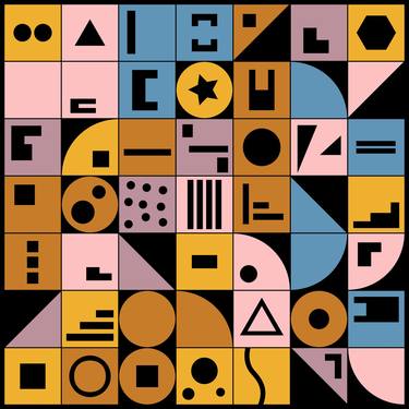 Print of Abstract Geometric Digital by Dave Stevens