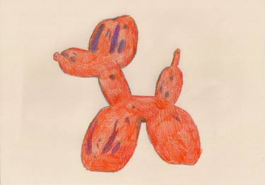 Jeff Koons balloon dog Orange thumb